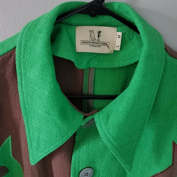 Fashion Brand Company Green and Brown Jacket - Picture 3 of 4